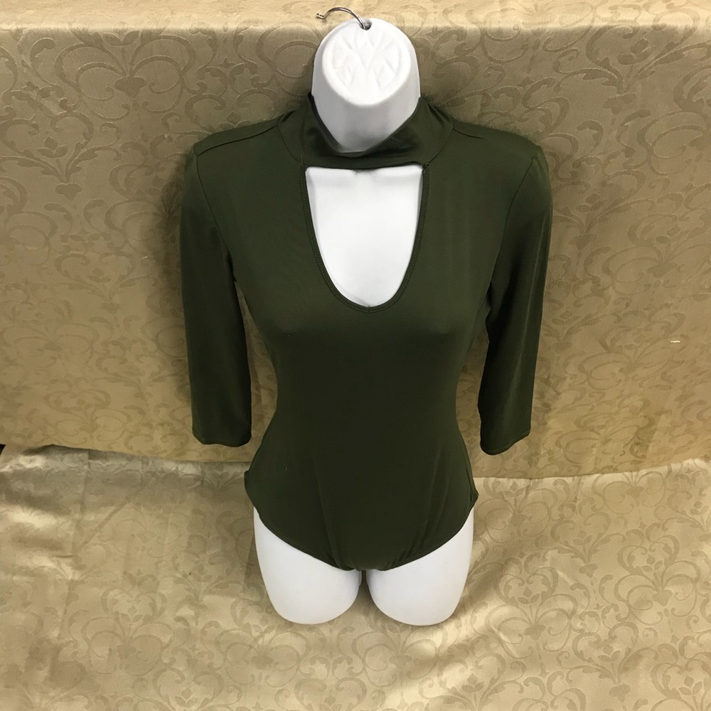 Olive green bodysuit